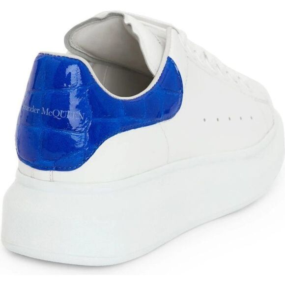 ALEXANDER MCQUEEN Sneakers Royal Blue Croc Embossed Womens 11.5 US 41.5 EU - Picture 2 of 8